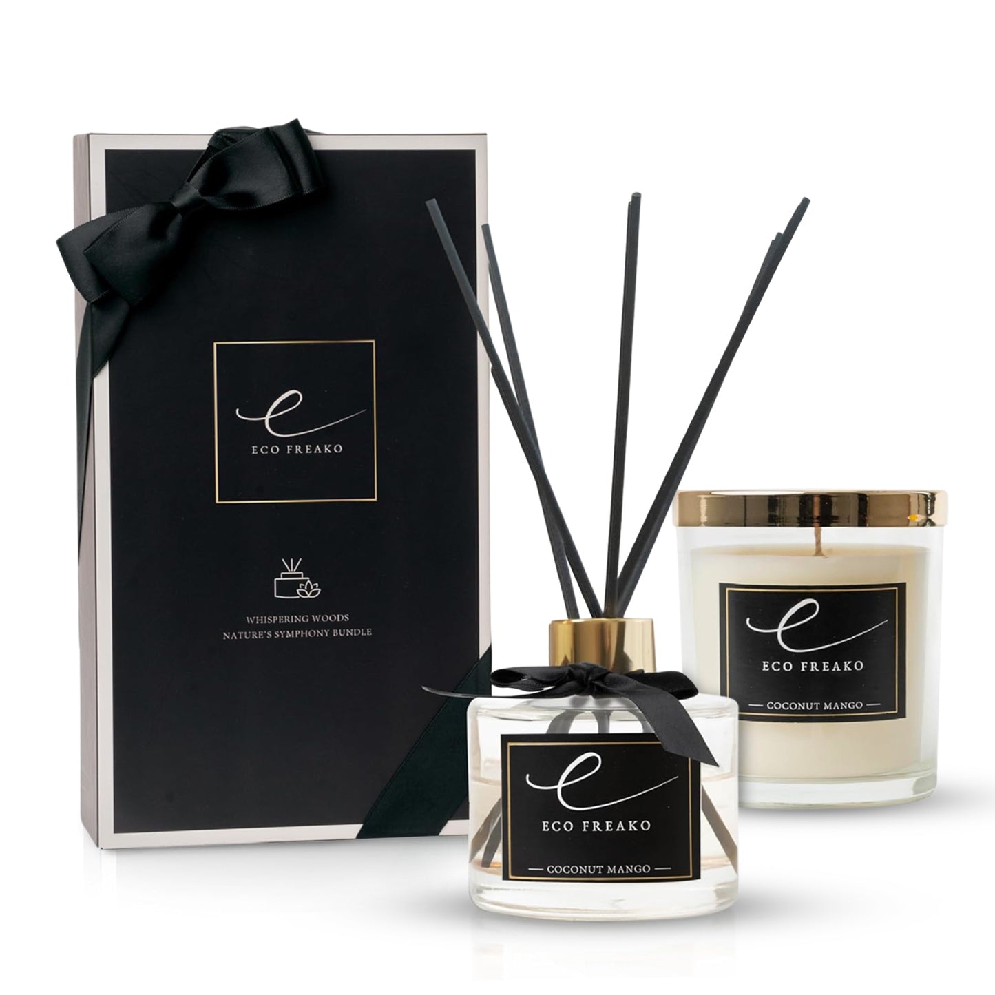 Coconut Mango Candle and Reed Diffuser Gift Set