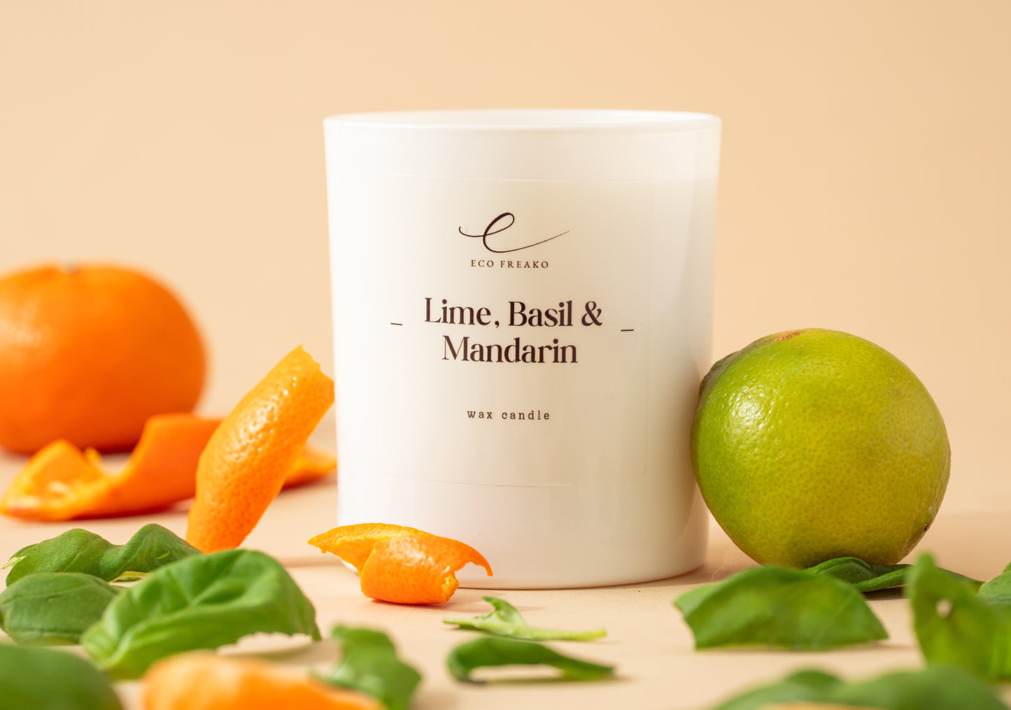 Lime, Basil & Mandarin scented candle